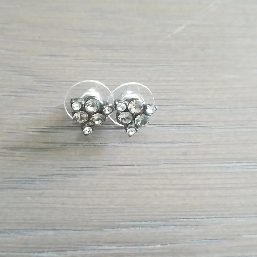 1928 triangle jeweled earrings - Picture 1 of 2